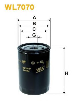 WIX FILTERS wl7070 -  Фильтр масляный двигателя